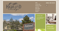 Desktop Screenshot of liveathighlandridge.com